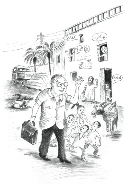 Beispielseite mit Autor in Szene auf dem Lande